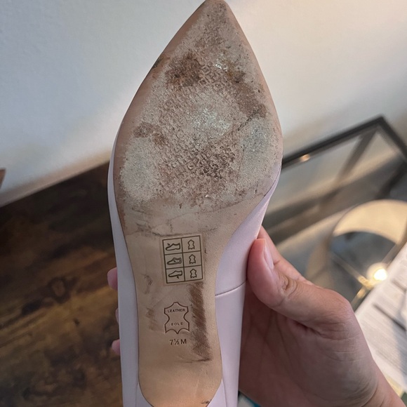 Tory Burch Blush Pointed-Toe Mid Heel Pumps - Picture 7 of 8